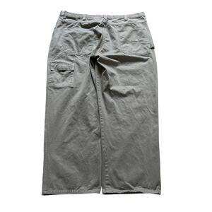 vintage y2k 2000s style wrangler baggy wide leg carpenter khaki pants 42x29 10in